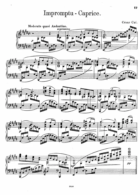 First page of Impromptu-caprice