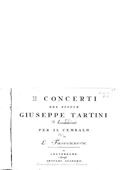 First page of Violin Concerto in C major, GT 1.C09