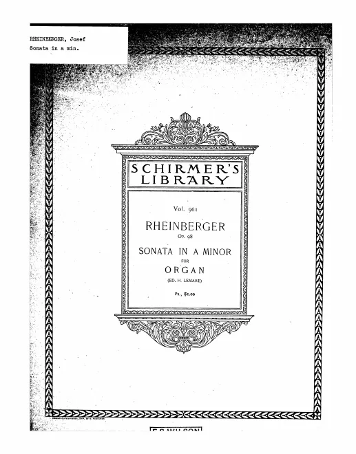 First page of Organ Sonata No.4