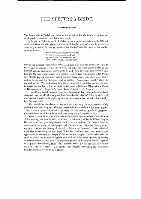 First page of The Spectre's Bride