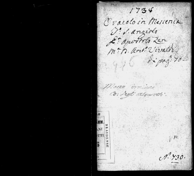 First page of Oracolo in Messenia