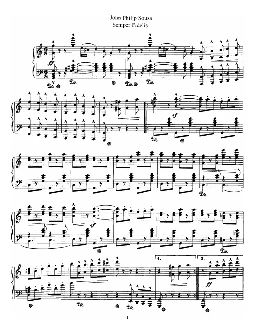 First page of Semper Fidelis