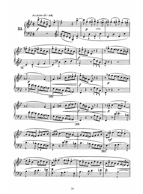 First page of Keyboard Sonata in B-flat major
