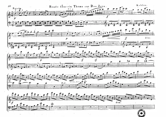 First page of 3 Leichte Rondos über beliebte Opern Melodien