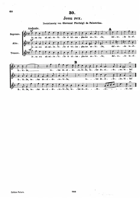 First page of Jesu! Rex admirabilis
