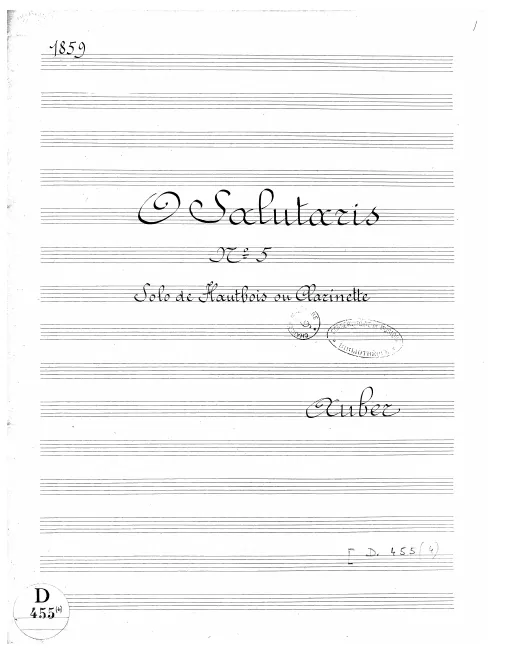 First page of O salutaris No.5
