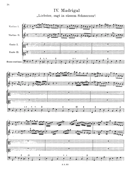 First page of Liebster, sagt in süssem Schmerzen