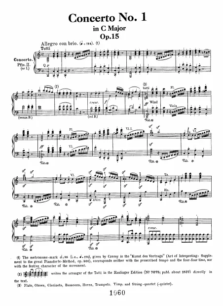 First page of Piano Concerto No.1
