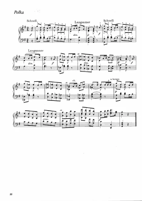First page of Polka in G major