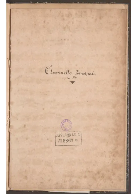 First page of Clarinet Concerto No.10 in B-flat major