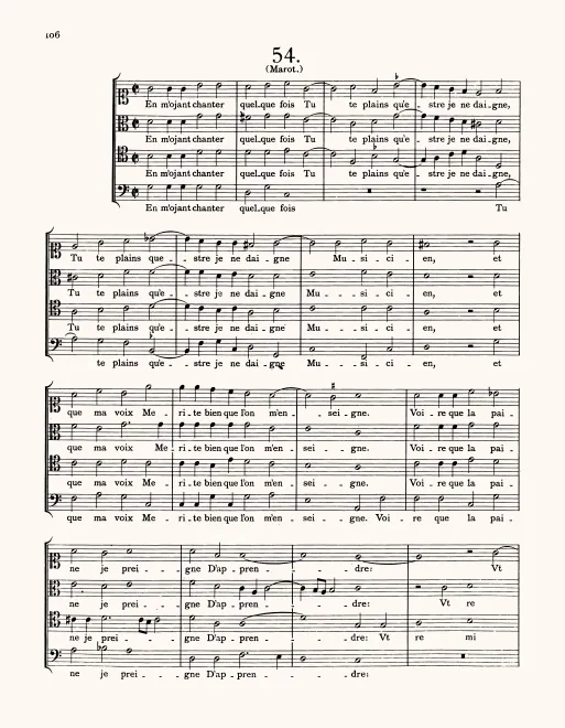 First page of En m’oyant chanter quelquefois