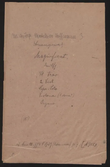 First page of Magnificat in A minor, BWV Anh.21