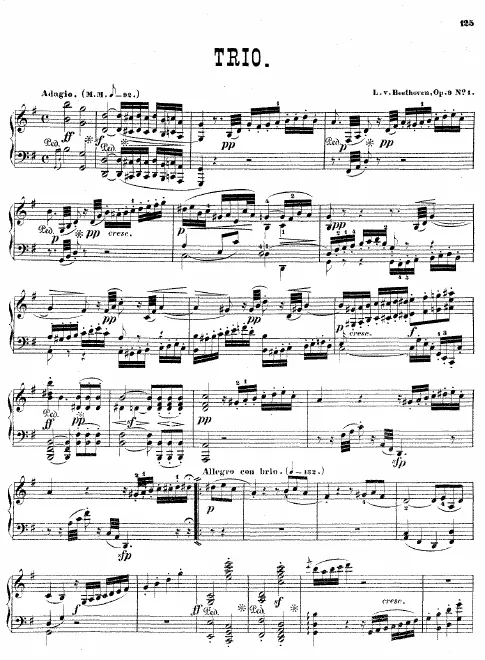 First page of String Trio in G major