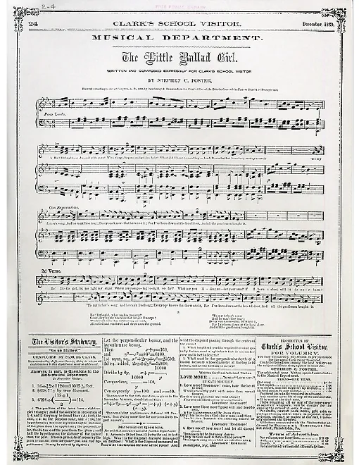 First page of The Little Ballad Girl