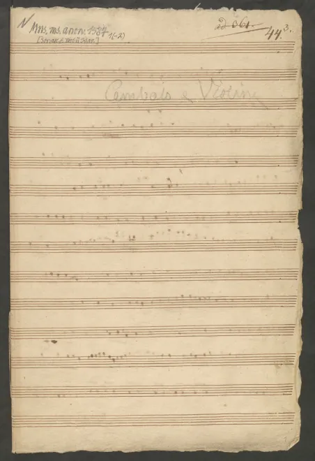 First page of Violin Sonata in D minor