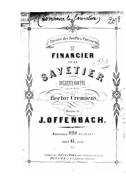 First page of Le financier et le savetier