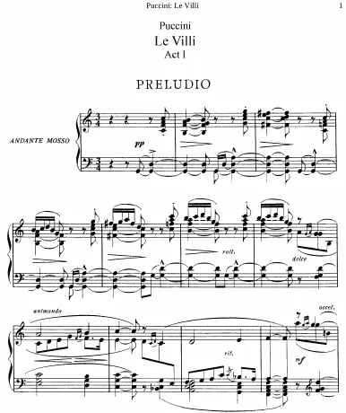 First page of Le Villi