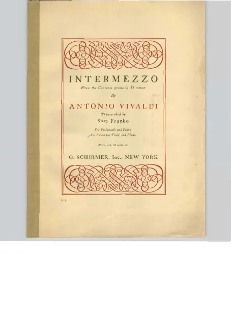 First page of Concerto for 2 Violins and Cello in D minor