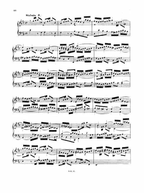 First page of Sinfonia in D major