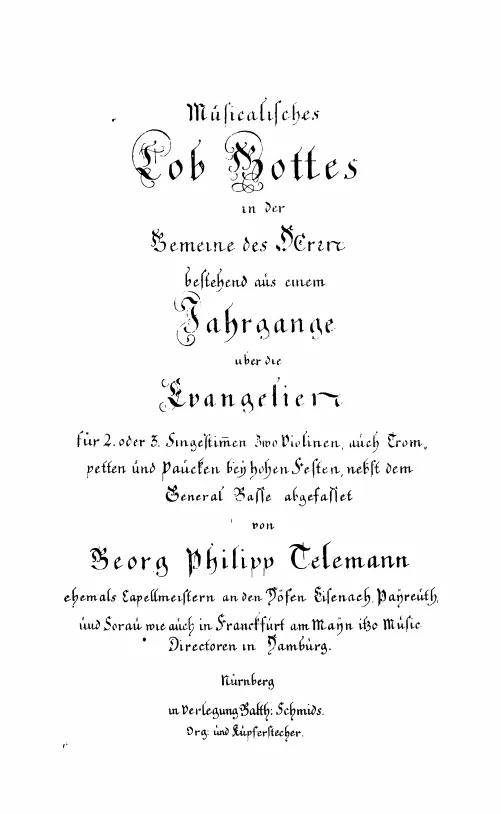 First page of Musikalisches Lob Gottes