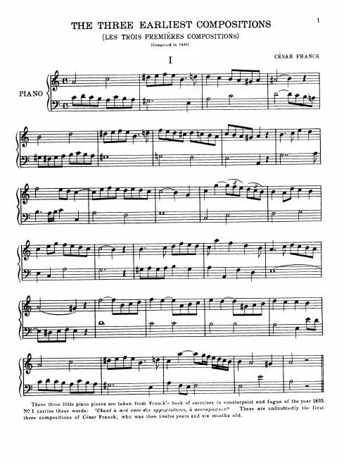 First page of 3 Early Pieces