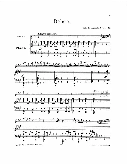First page of Bolero