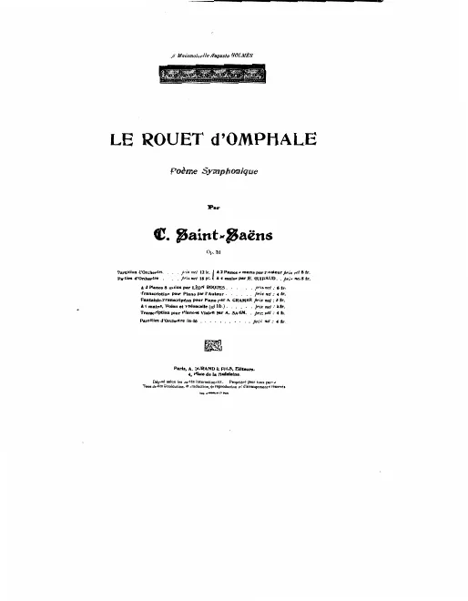 First page of Le rouet d'Omphale