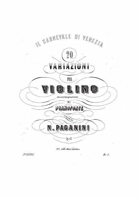 First page of Il carnevale di Venezia