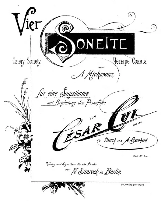 First page of 4 Sonnets