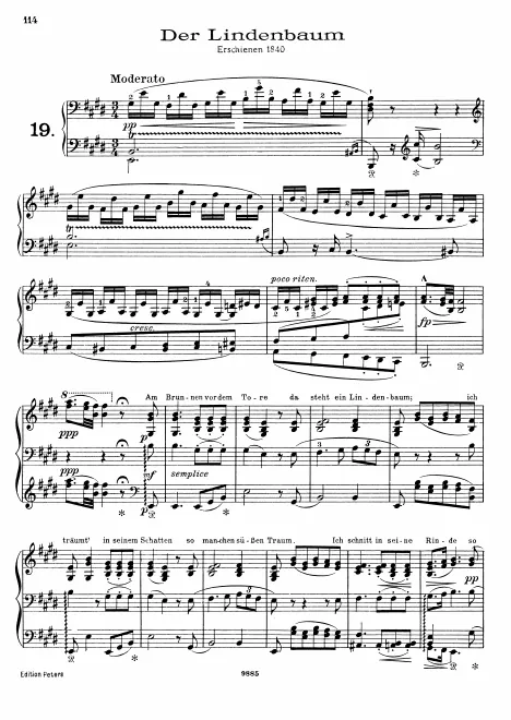 First page of Winterreise