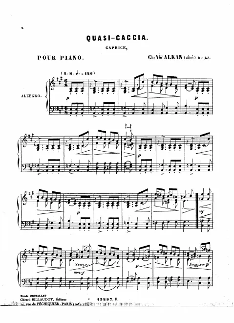 First page of Quasi Caccia