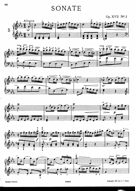 First page of Keyboard Sonata in C minor