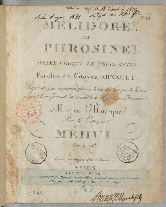 First page of Mélidore et Phrosine