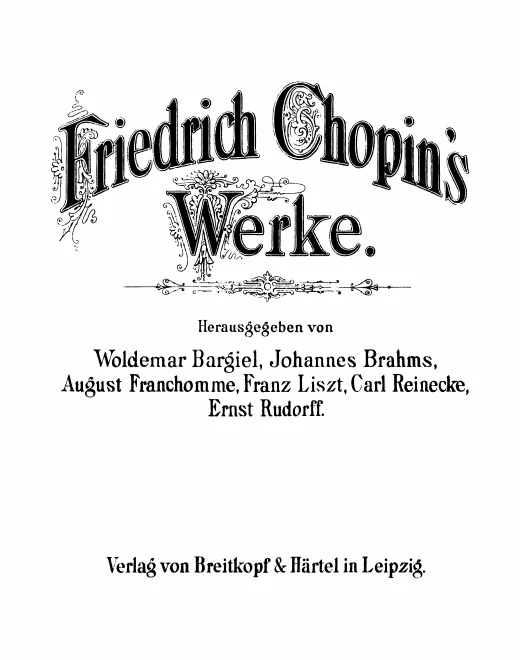 First page of Friedrich Chopin's Werke
