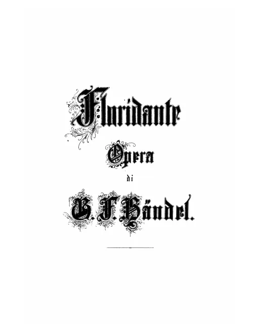 First page of Floridante