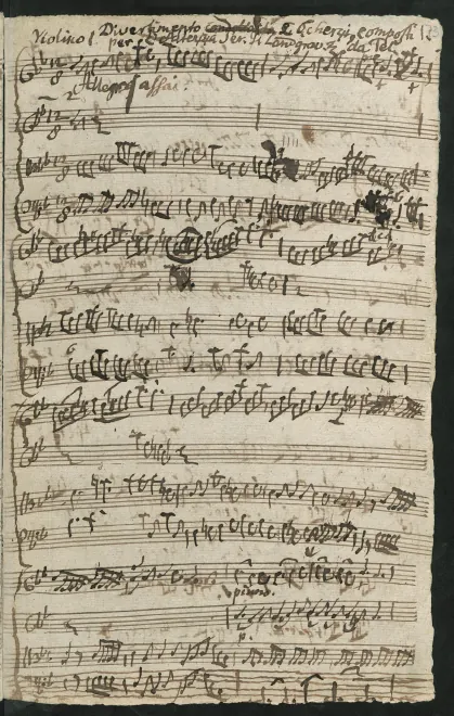 First page of Divertimento in B-flat major, TWV 50:23