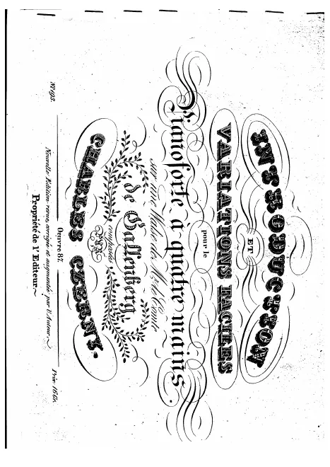 First page of Introduction et variations faciles sur une valse de Gallenberg