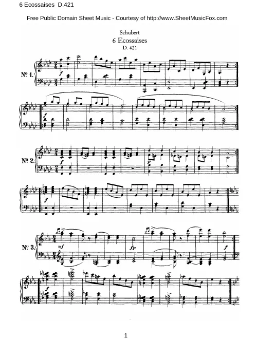 First page of 6 Ecossaises