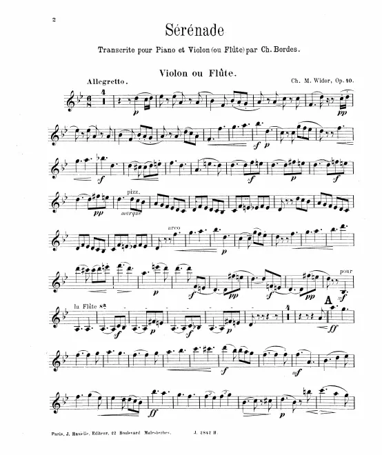 First page of Sérénade