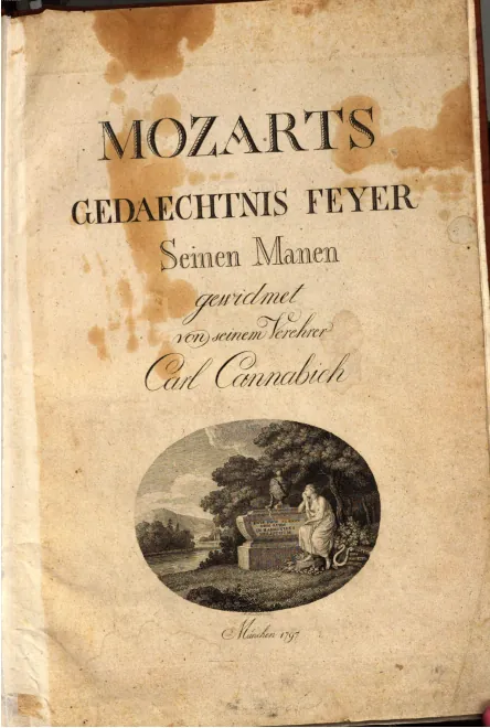 First page of Mozarts Gedaechtnis Feyer