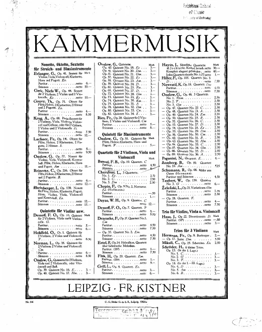 First page of String Quartet No.1
