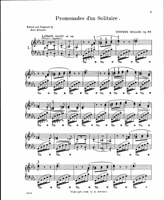 First page of Promenades d'un solitaire