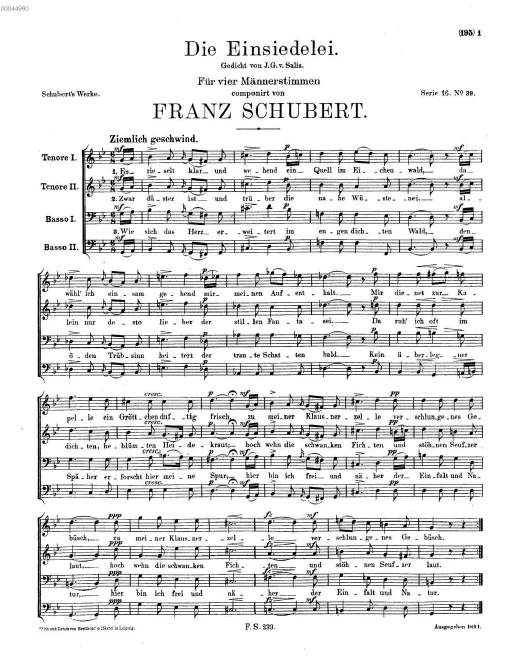 First page of Die Einsiedelei