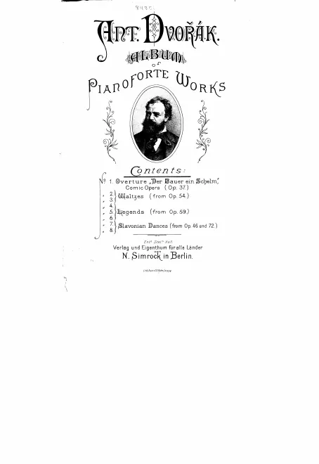 First page of Album of Pianoforte Works