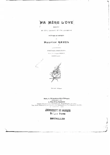 First page of Ma Mère l'Oye