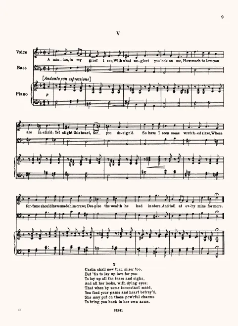 First page of Amintas, to My Grief I See