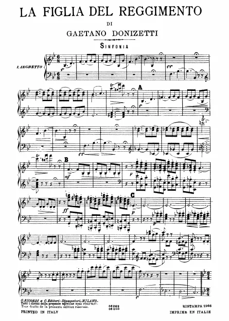 First page of La fille du régiment