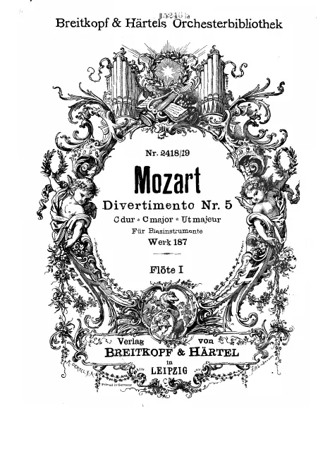 First page of Divertimento No.5