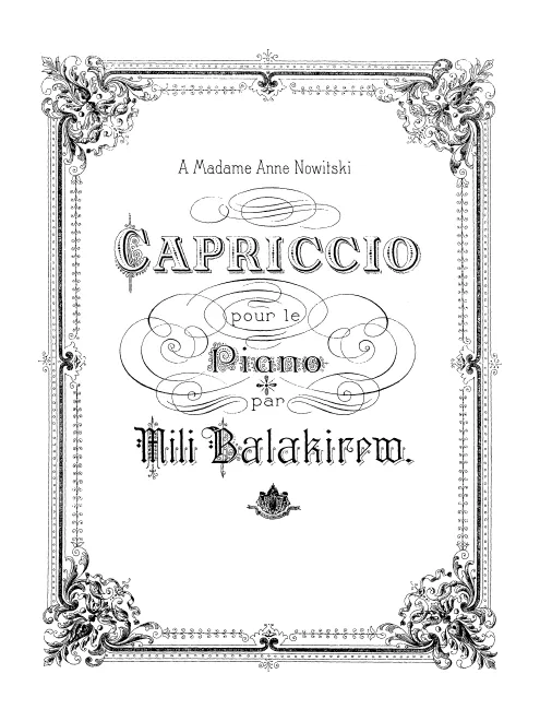 First page of Capriccio