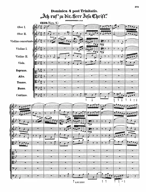First page of Ich ruf zu dir, Herr Jesu Christ